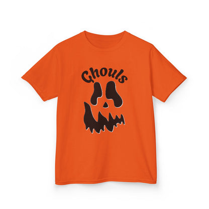 Ghouls Skull Kids Tee | Halloween Spooky Pumpkin Face