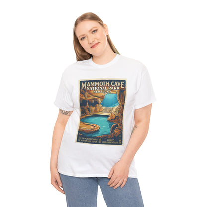 Mammoth Cave National Park Vintage Poster T-Shirt | Kentucky Cave Artwork