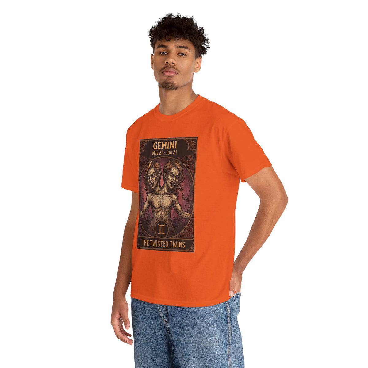 Camiseta Géminis Las Gemelas Retorcidas | Ilustración de Terror del Zodiaco Astrológico de Halloween