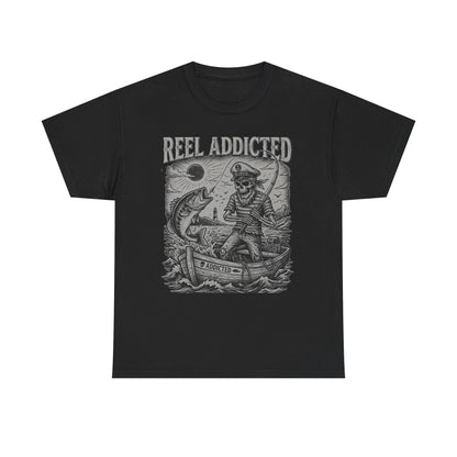 Camiseta de pescador y barco de pesca Reel Addicted
