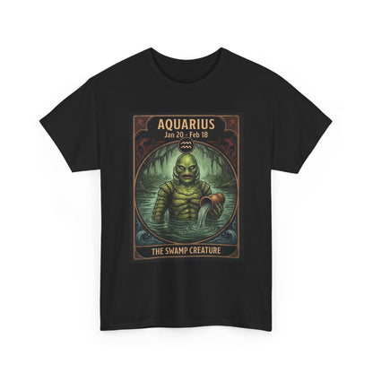 Aquarius The Swamp Creature T-Shirt | Halloween Zodiac Monster Poster