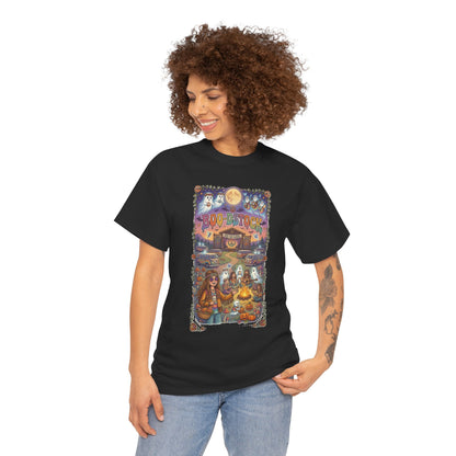 T-shirt d'Halloween hippie Boo-dstock | Tee-shirt d'Halloween effrayant hippie