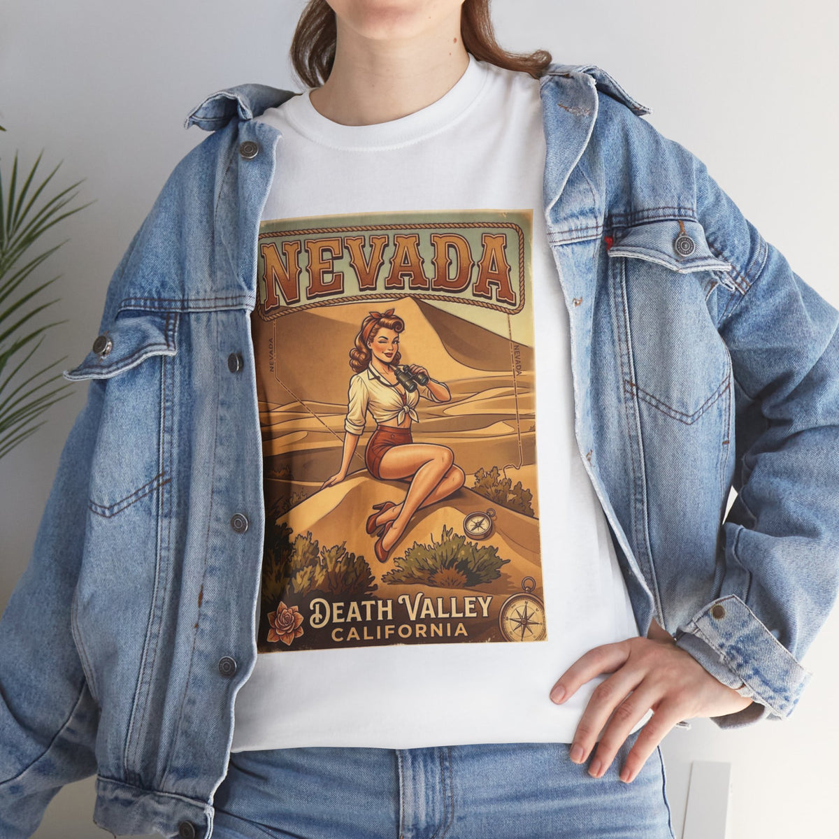 Death Valley California Nevada Pinup Poster Tee | Death Valley California Vintage Travel