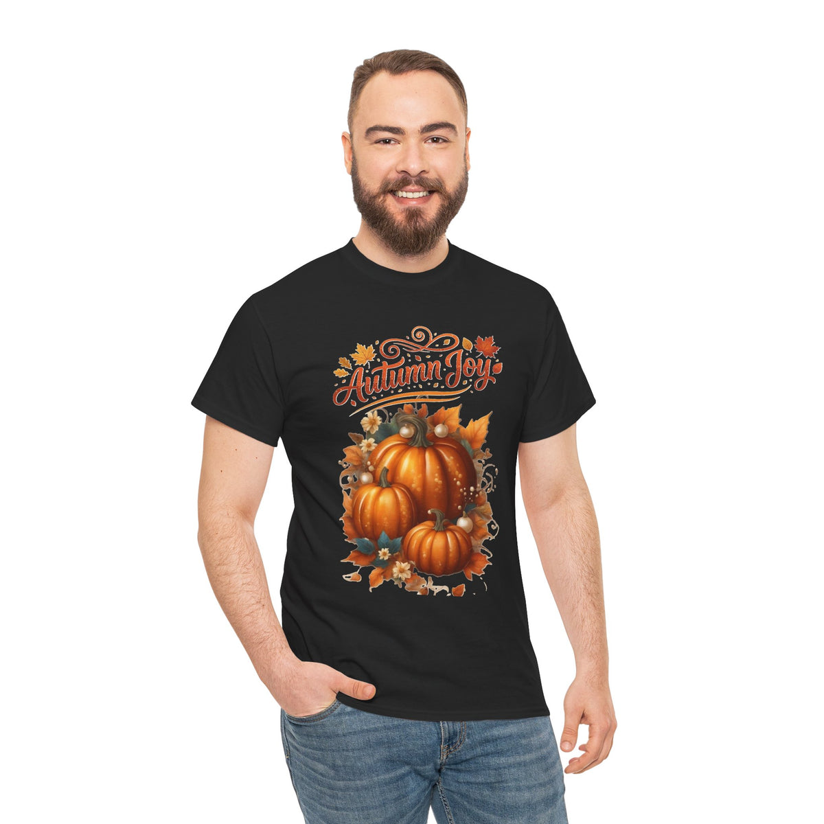 Autumn Joy Pumpkins T-Shirt | Fall Pumpkin Illustration