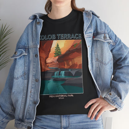 Camiseta de póster del Parque Nacional Kolob Terrace | Camiseta con paisaje del Cañón de Zion