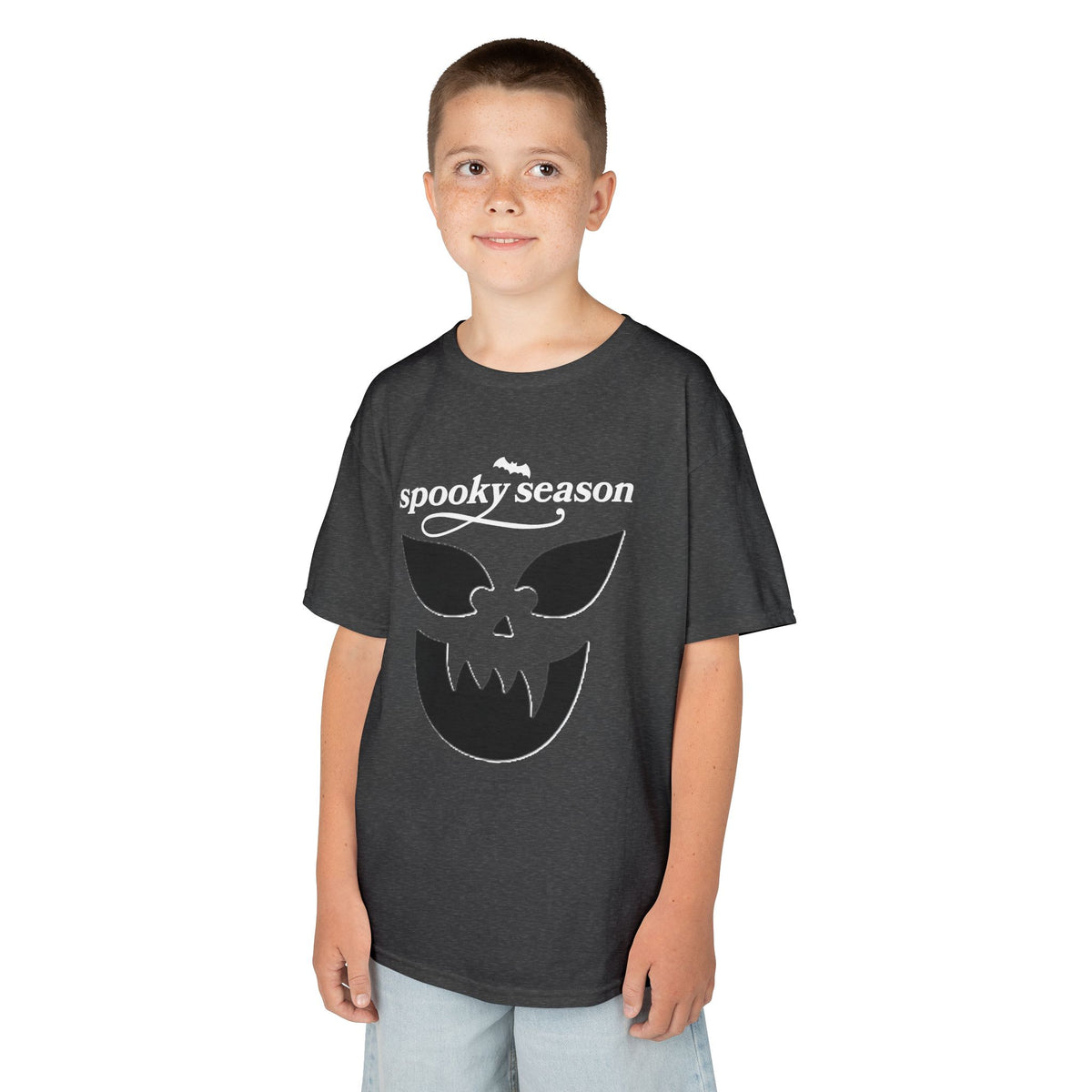 Spooky Season Jack-O'-Lantern Kids Tee | Halloween Pumpkin Shirt