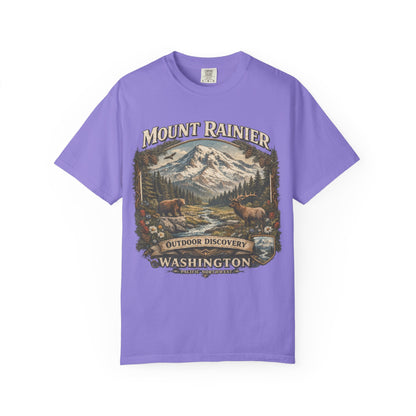Camiseta del Monte Rainier, playera Comfort Colors de la naturaleza de Washington