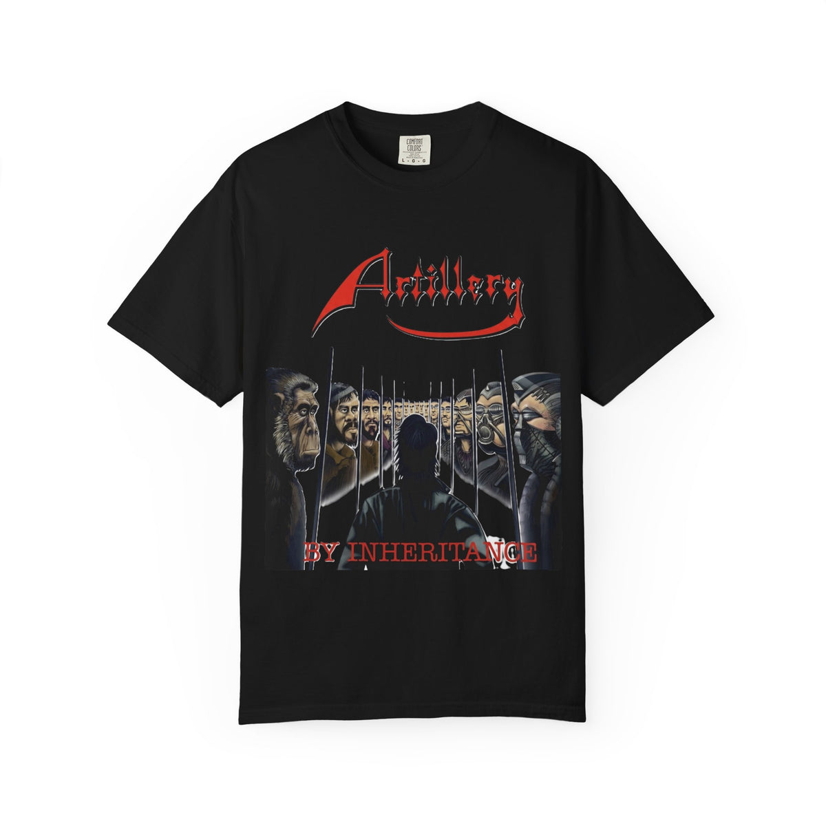 T-shirt avec la pochette de l'album By Inheritance d'Artillery | t-shirt vintage de groupe de thrash metal old school