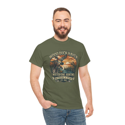 Wood Duck Haven Waterfowl Hunting Tee | Vintage Duck Retriever Design