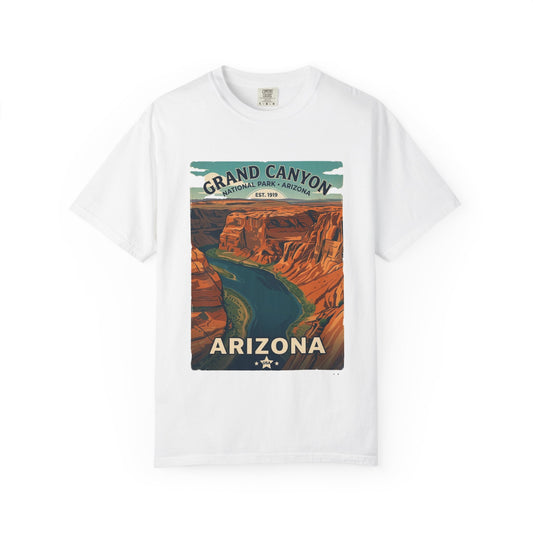 Grand Canyon Arizona poster style T-shirt | Scenic River Canyon Tee