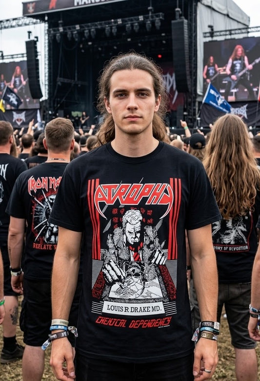 Atrophy Chemical Dependency Album Graphic T-shirt | American Thrash Metal Vintage Tee