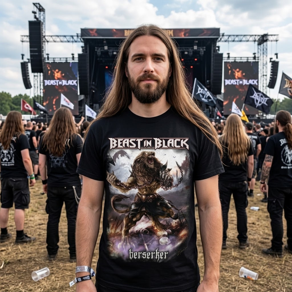Beast in Black Berserker Band Artwork T-Shirt