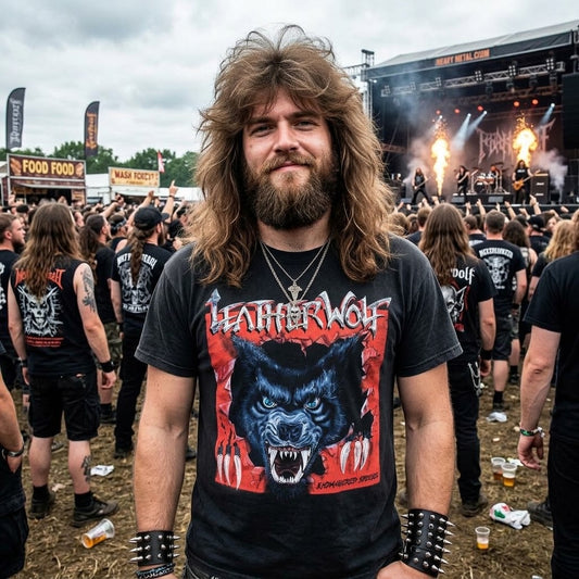 Leatherwolf Werewolf Graphic T-Shirt | Vintage Metal Band Artwork