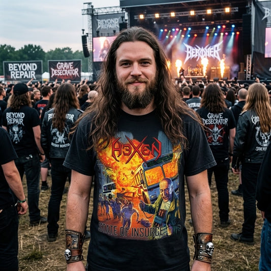 HeXen State Of Insurgency Artwork T-Shirt / American Thrash Metal Band Tee