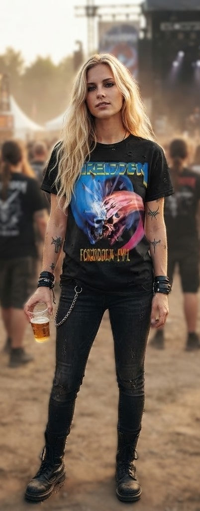 Forbidden Evil Album Artwork  T-shirt | Retro Thrash Metal Band Graphic Tee