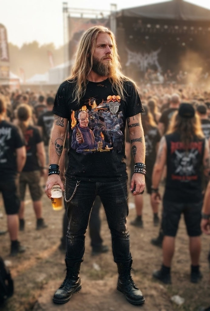 Camiseta con la portada del álbum United States Of Anarchy de Evil Dead | Camiseta gráfica de calavera de Thrash Metal estadounidense de Evil Dead