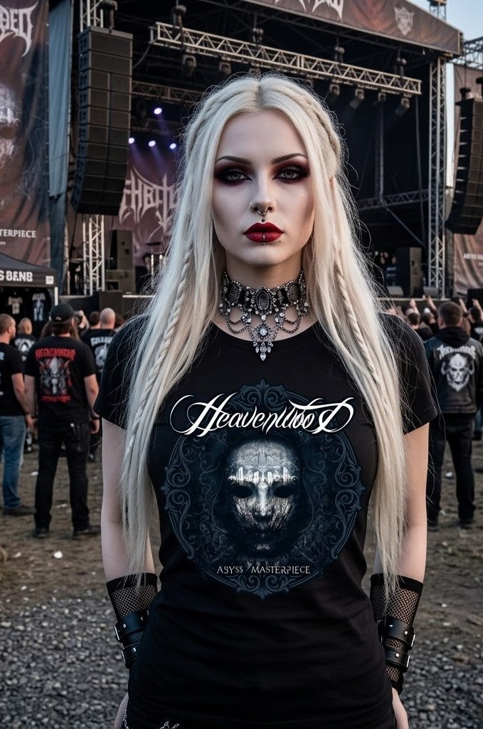 T-shirt avec pochette d'album « Masterpiece » de Heavenwood Abyss / T-shirt de groupe de metal gothique portugais