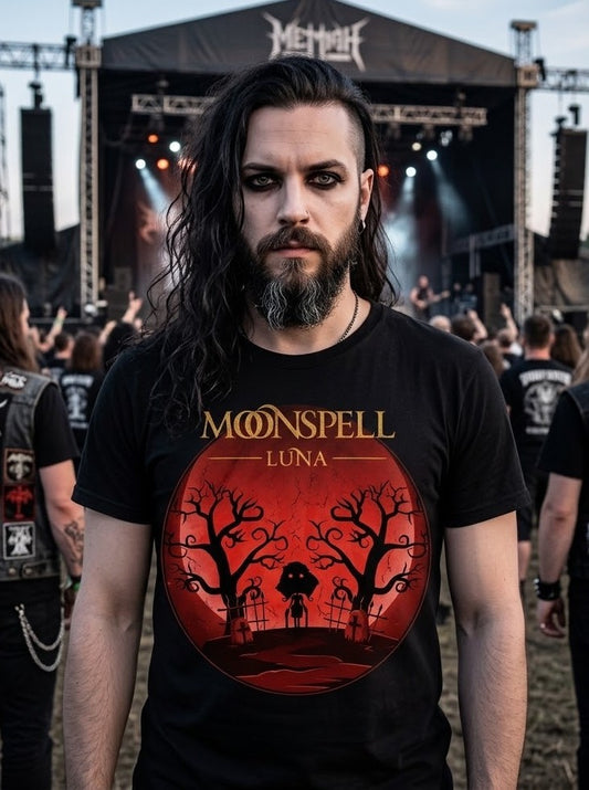 Moonspell Luna Gothic Moon Forest T-Shirt  / Gothic Metal Band Tee