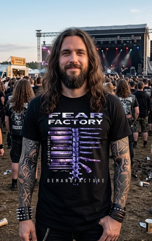 Fear Factory Demanufacture Graphic T-Shirt / Industrial Metal Band Tee