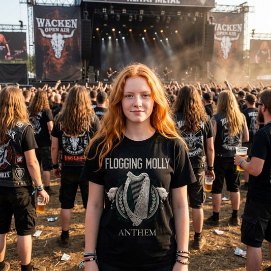 Flogging Molly Anthem T-shirt | Irish Celtic Harp Punk Rock Tee