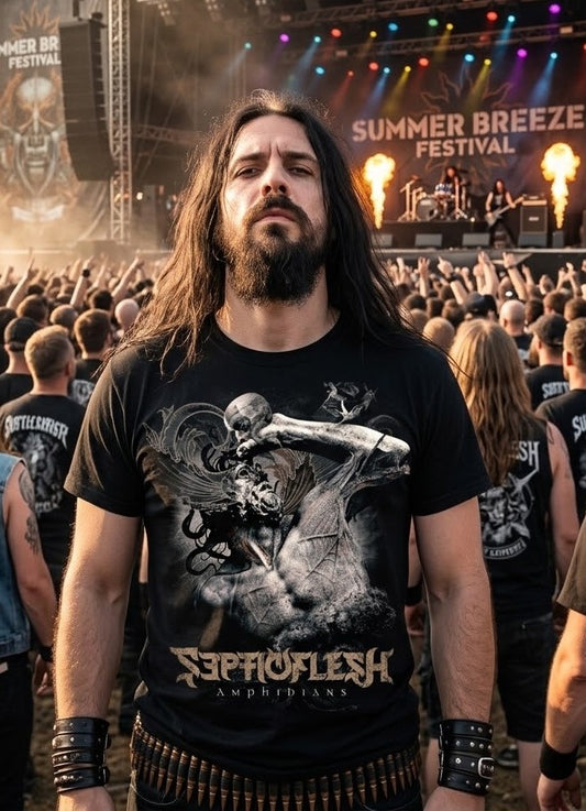 Septic Flesh Amphibians Artwork T-shirt | Greek Metal Band Graphic Tee