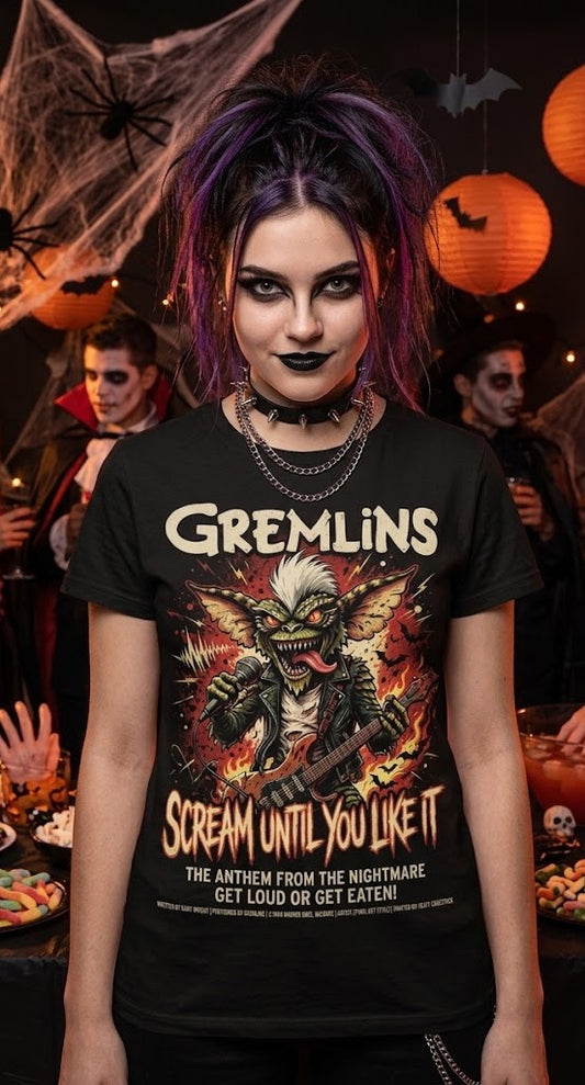 Gremlins Scream Until You Like It T-Shirt | Retro Horror Movie Poster Tee