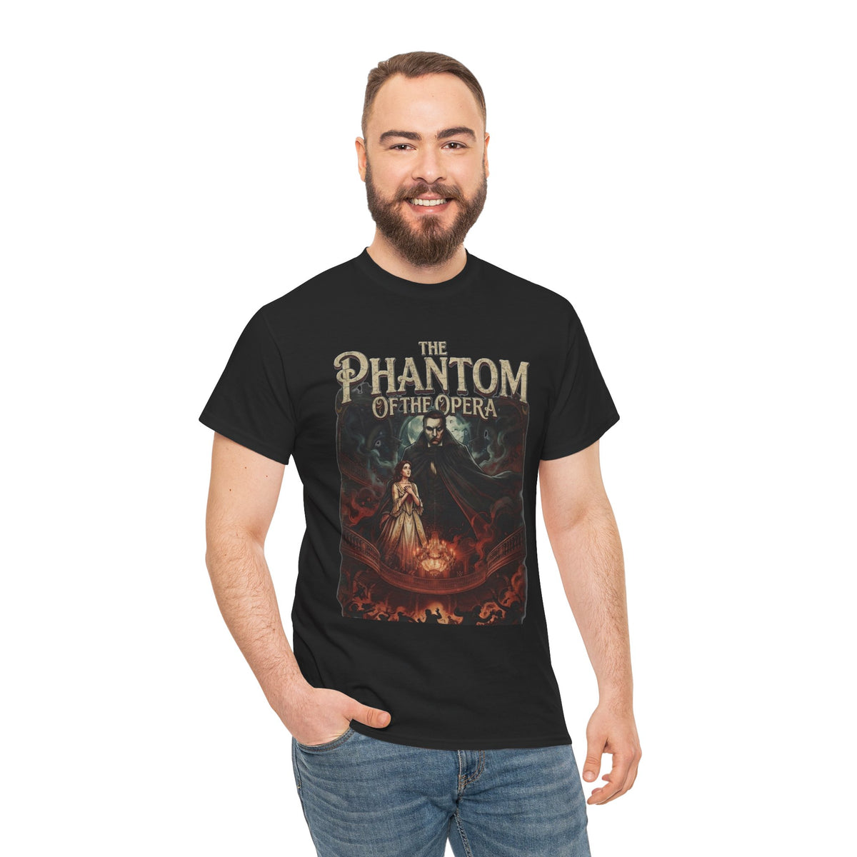 T-shirt Le Fantôme de l'Opéra | Tee-shirt d'Halloween avec affiche de comédie musicale