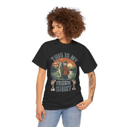 This Is My Lucky Fishing Shirt Tee | Vintage Fisherman Lake Design