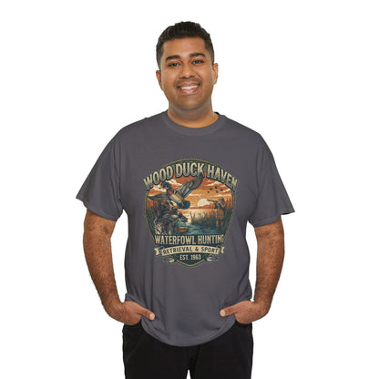 Wood Duck Haven Waterfowl Hunting Tee | Vintage Duck Retriever Design