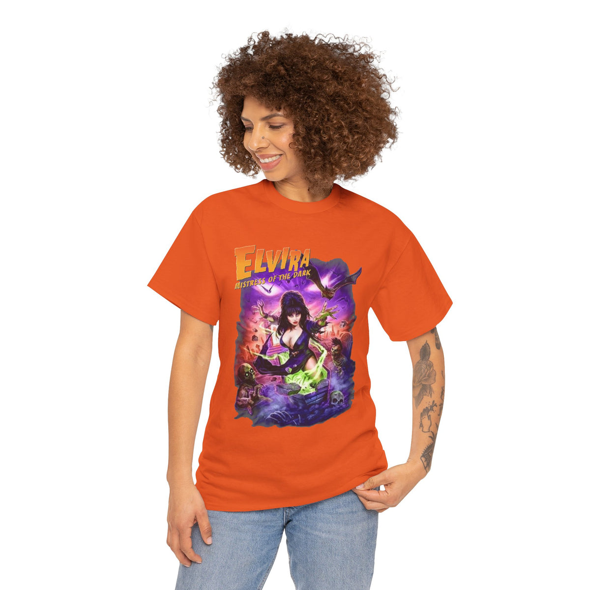 T-shirt Elvira, maîtresse des ténèbres | Tee-shirt pin-up d'horreur rétro