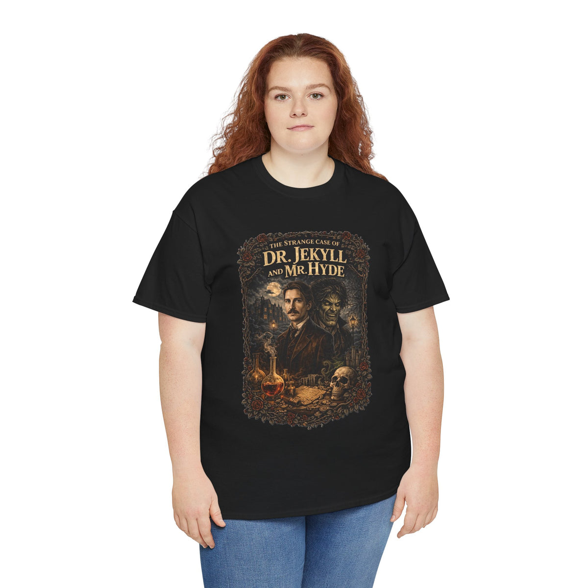 Dr. Jekyll and Mr. Hyde Gothic Portrait Tee | Classic Horror Novel Artwork