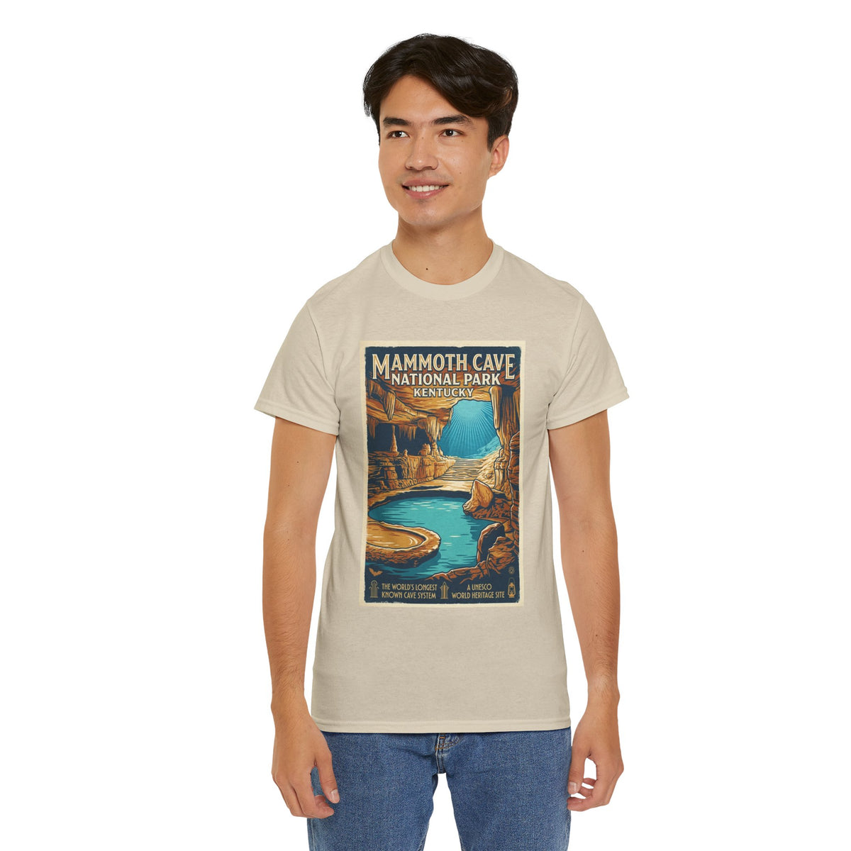 Mammoth Cave National Park Vintage Poster T-Shirt | Kentucky Cave Artwork