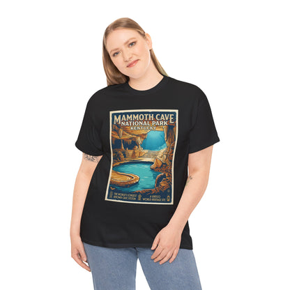 Mammoth Cave National Park Vintage Poster T-Shirt | Kentucky Cave Artwork
