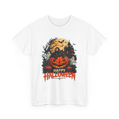 Camiseta de Halloween con calabaza Jack-o'-Lantern | Fantasmas espeluznantes, luna llena