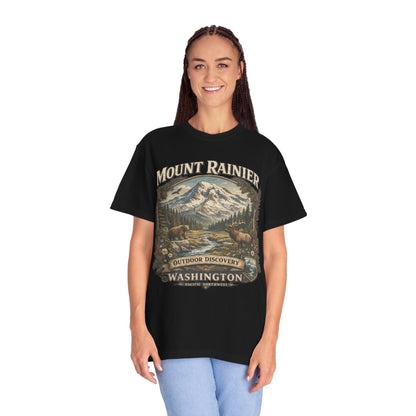 Camiseta del Monte Rainier, playera Comfort Colors de la naturaleza de Washington