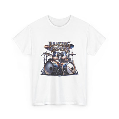 Drum Kit Illustration Tee | Banging The Drums Drummer Humor Graphic Tee