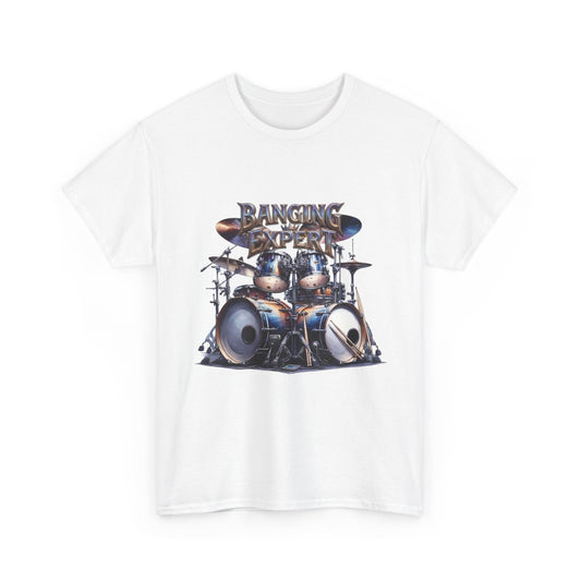 Drum Kit Illustration Tee | Banging The Drums Drummer Humor Graphic Tee