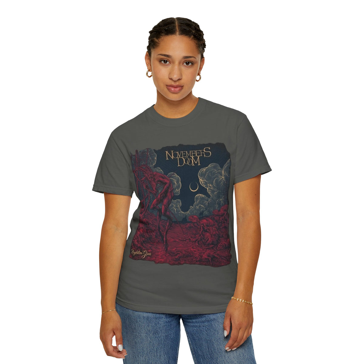 Camiseta con la portada del álbum Nephilim Grove de Novembers Doom / Camiseta de banda de Gothic Doom Metal