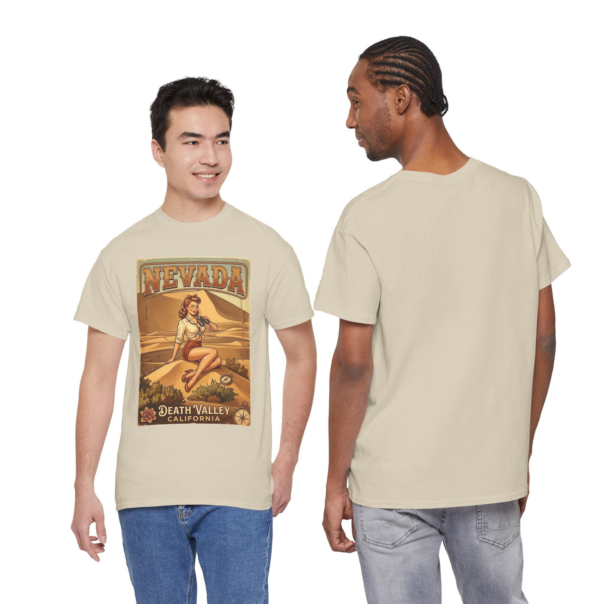 Death Valley California Nevada Pinup Poster Tee | Death Valley California Vintage Travel