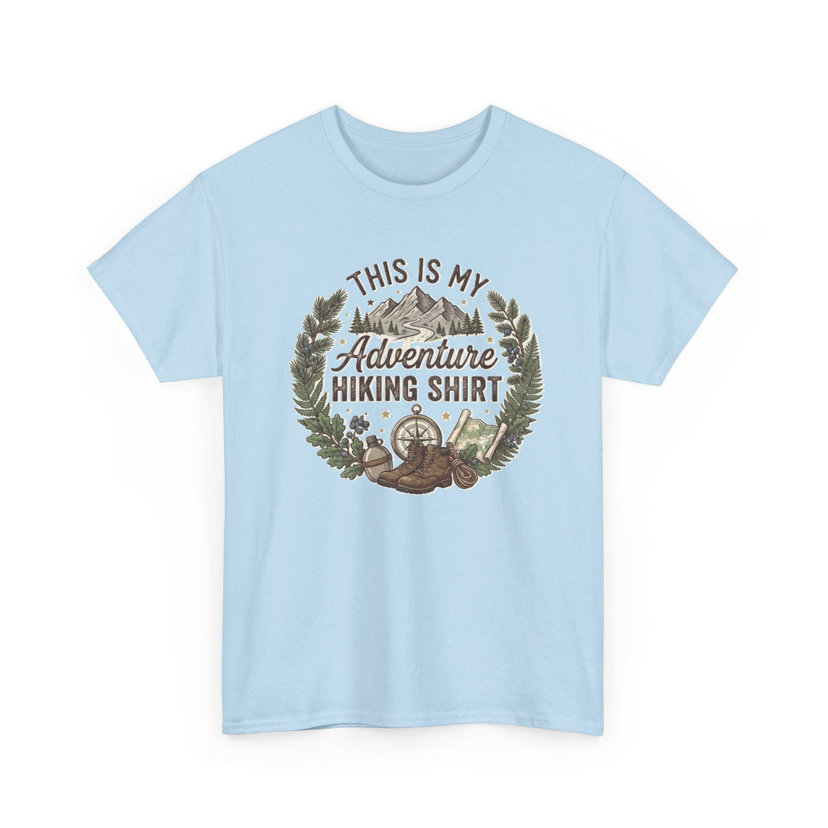 This Is My Adventure Hiking Shirt Tee | Mountain Compass Nature Design