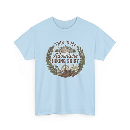 This Is My Adventure Hiking Shirt Tee | Mountain Compass Nature Design