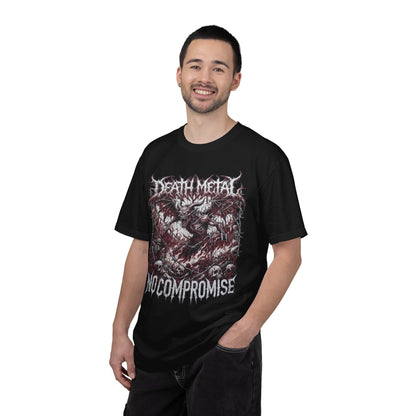 Camiseta de doble cara Death Metal No Compromise | Camiseta con collage de logotipos de bandas de Death Metal de Florida