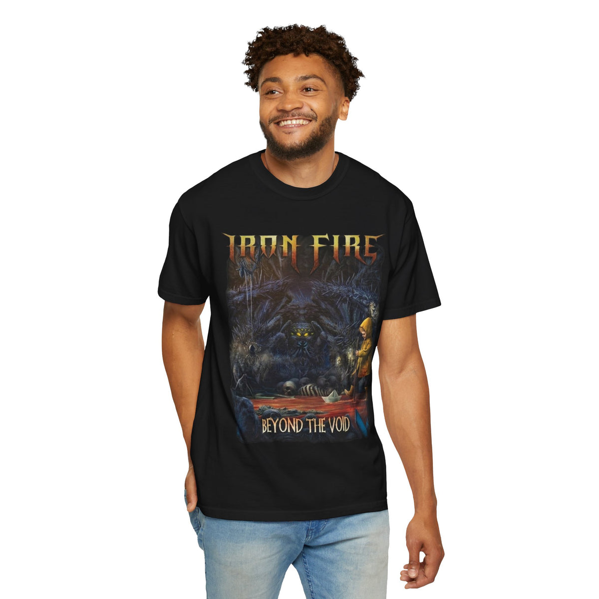 Iron Fire Beyond the Void album art T-Shirt | Danish heavy metal band tee
