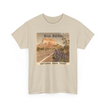 Camiseta vintage con foto de carretera del Parque Nacional Big Bend | Paisaje desértico de Texas