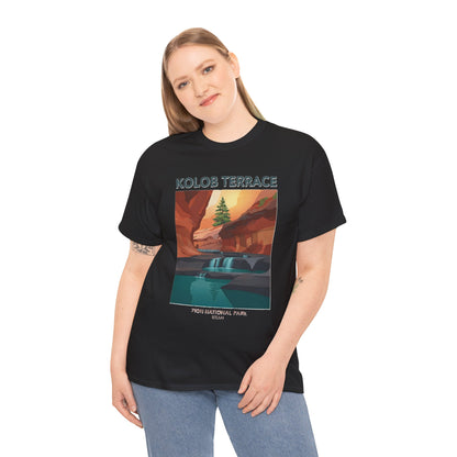 Camiseta de póster del Parque Nacional Kolob Terrace | Camiseta con paisaje del Cañón de Zion