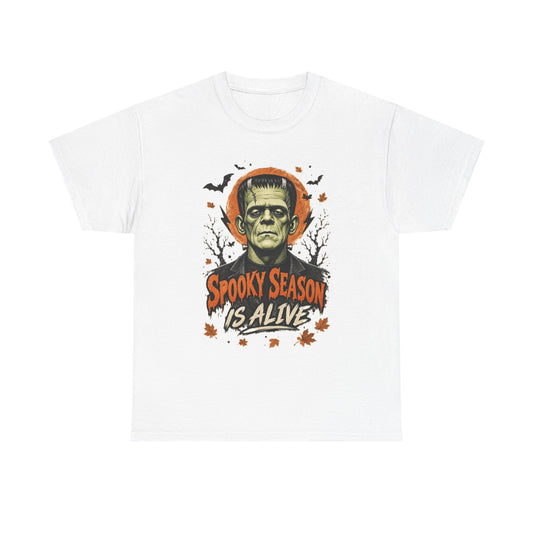 Frankenstein "Spooky Season Is Alive" T-Shirt | Halloween Monster Tee