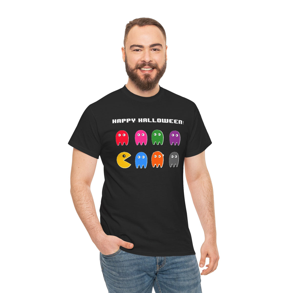 Pac-Man Ghosts Halloween Tee | Retro Arcade Halloween Shirt