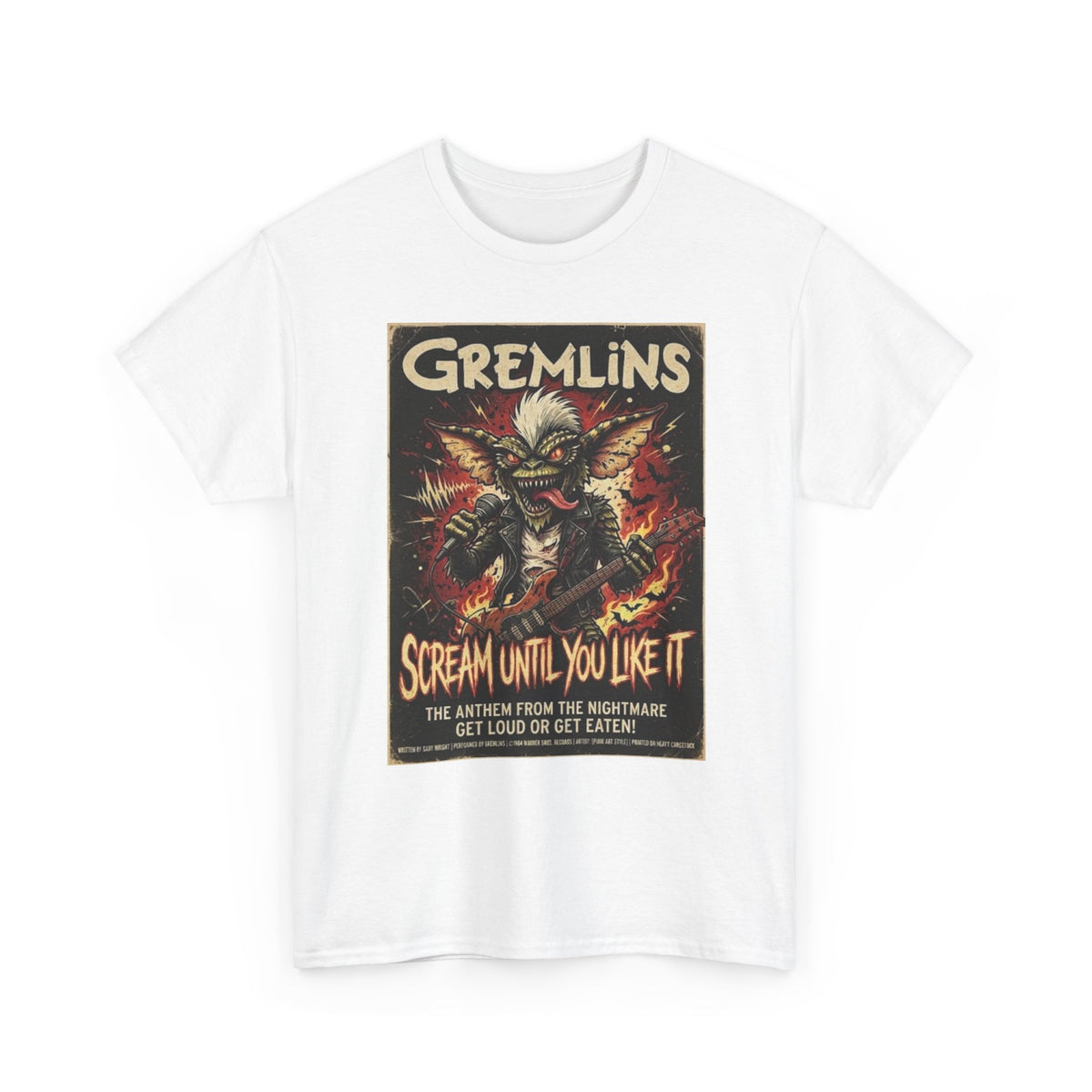 T-shirt Gremlins « Scream Until You Like It » | T-shirt affiche de film d'horreur rétro