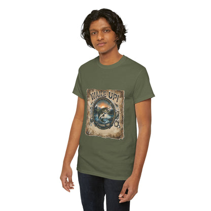 Wake Up Fishing Tee | Bass Fish Vintage Outdoors Shirt