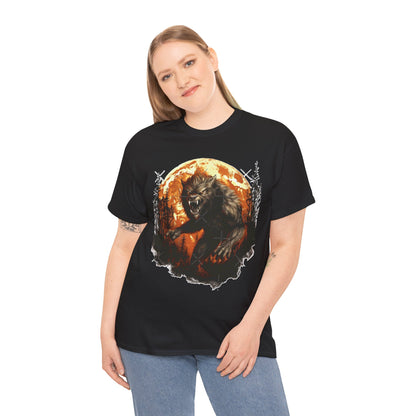 Howling Werewolf T-Shirt | Full Moon Horror Forest Tee